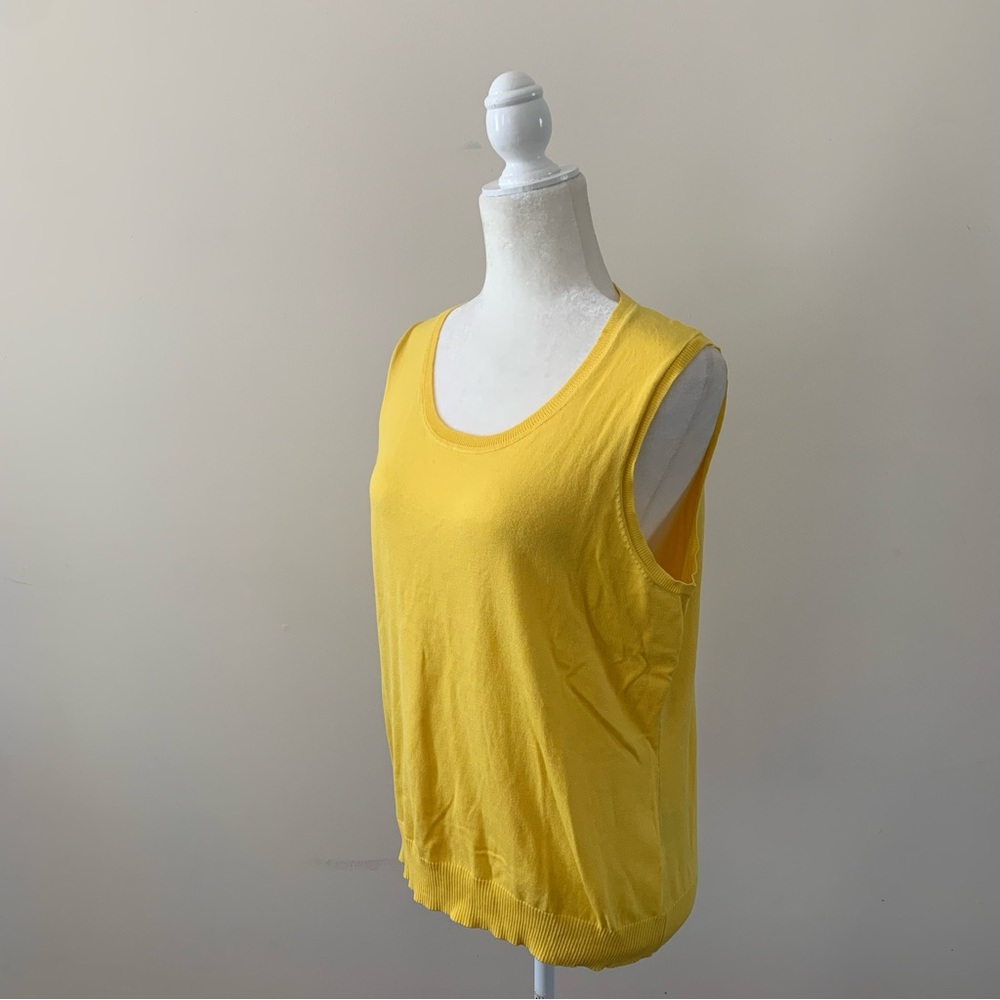 August Silk - Yellow Tank Top - XL
